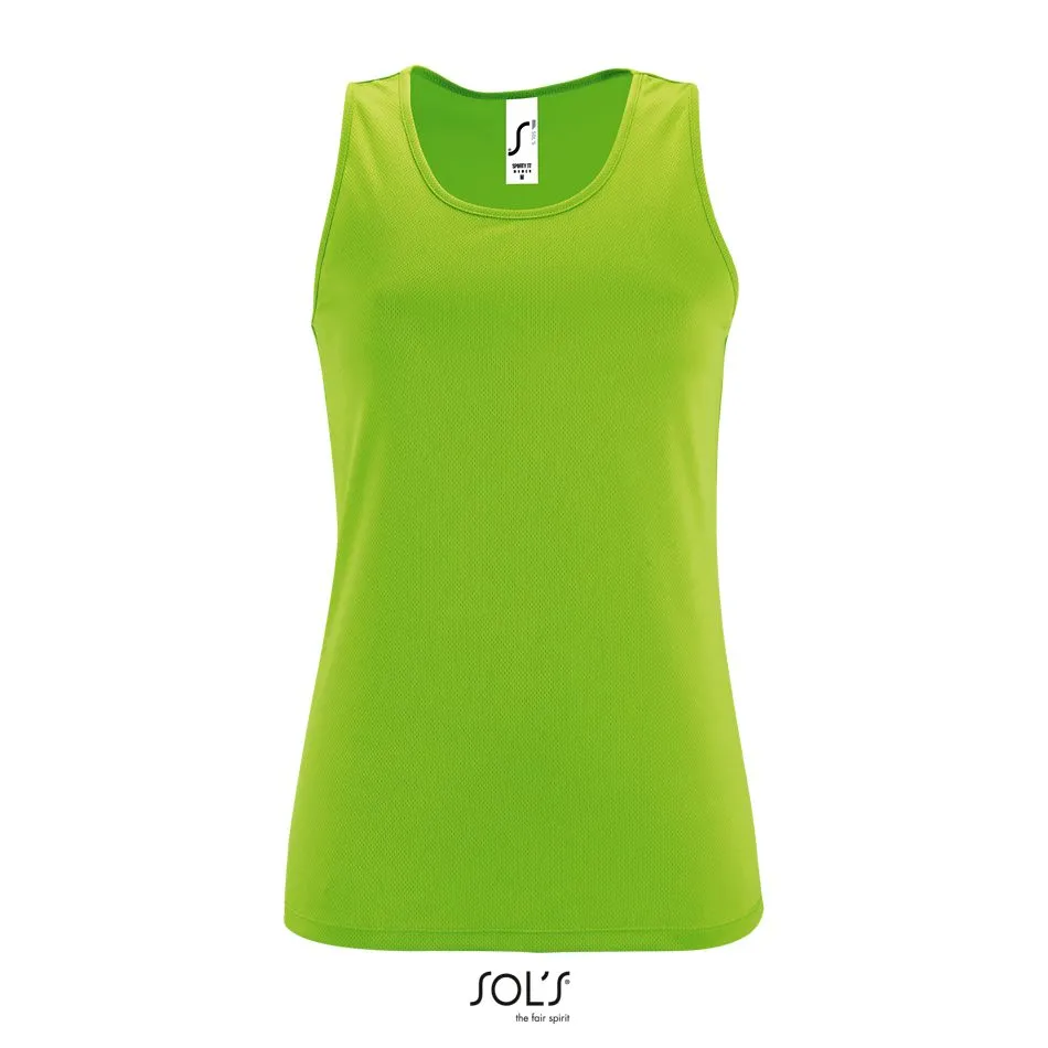 Camiseta De Tirantes De Deporte De Mujer SOL'S SPORTY TT WOMEN VERDE NEON