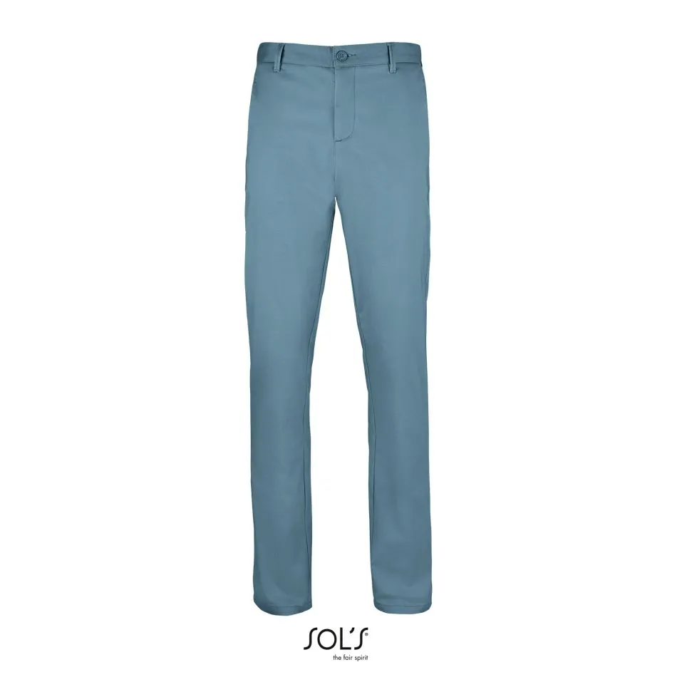 Pantalones Elásticos De Satén De Hombre SOL'S JARED MEN Azul oscuro crema