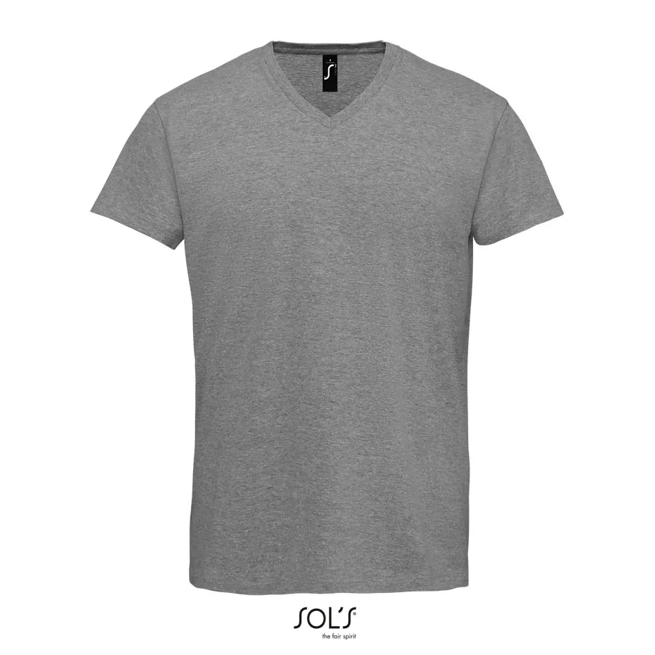 Camiseta De Hombre De Cuello De Pico SOL'S IMPERIAL V MEN GRIS MEZCLA