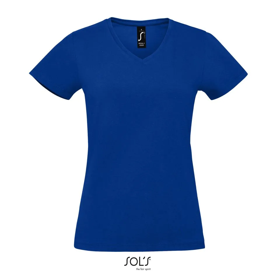 Camiseta De Mujer De Cuello De Pico SOL'S IMPERIAL V WOMEN AZUL ROYAL