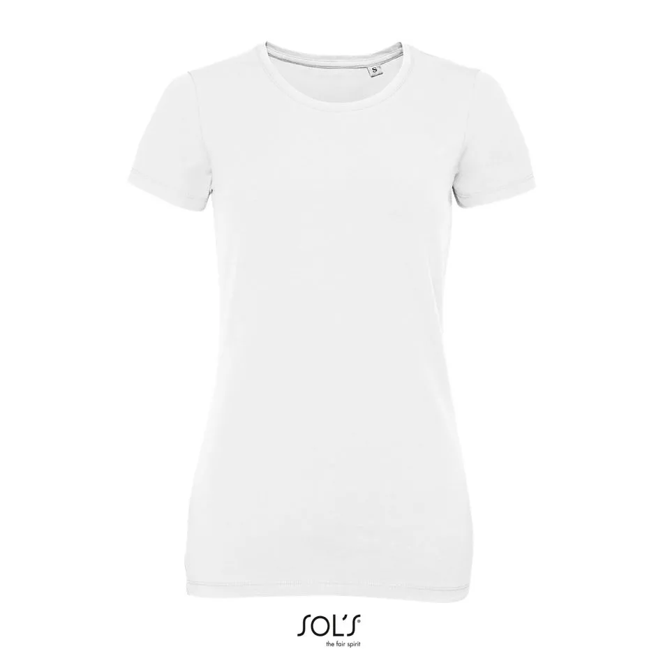 Camiseta De Cuello Redondo Para Mujer SOL'S MILLENIUM WOMEN BLANCO