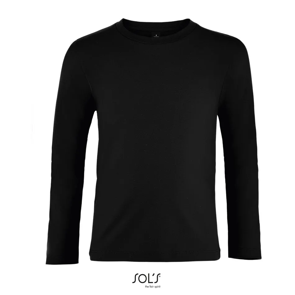 Camiseta De Manga Larga De Niño SOL'S IMPERIAL LSL KIDS NEGRO PROFUNDO