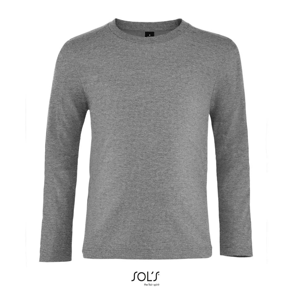 Camiseta De Manga Larga De Niño SOL'S IMPERIAL LSL KIDS GRIS MEZCLA