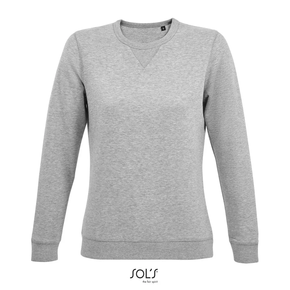 Sudadera De Mujer Con Cuello Redondo SOL'S SULLY WOMEN GRIS MEZCLA