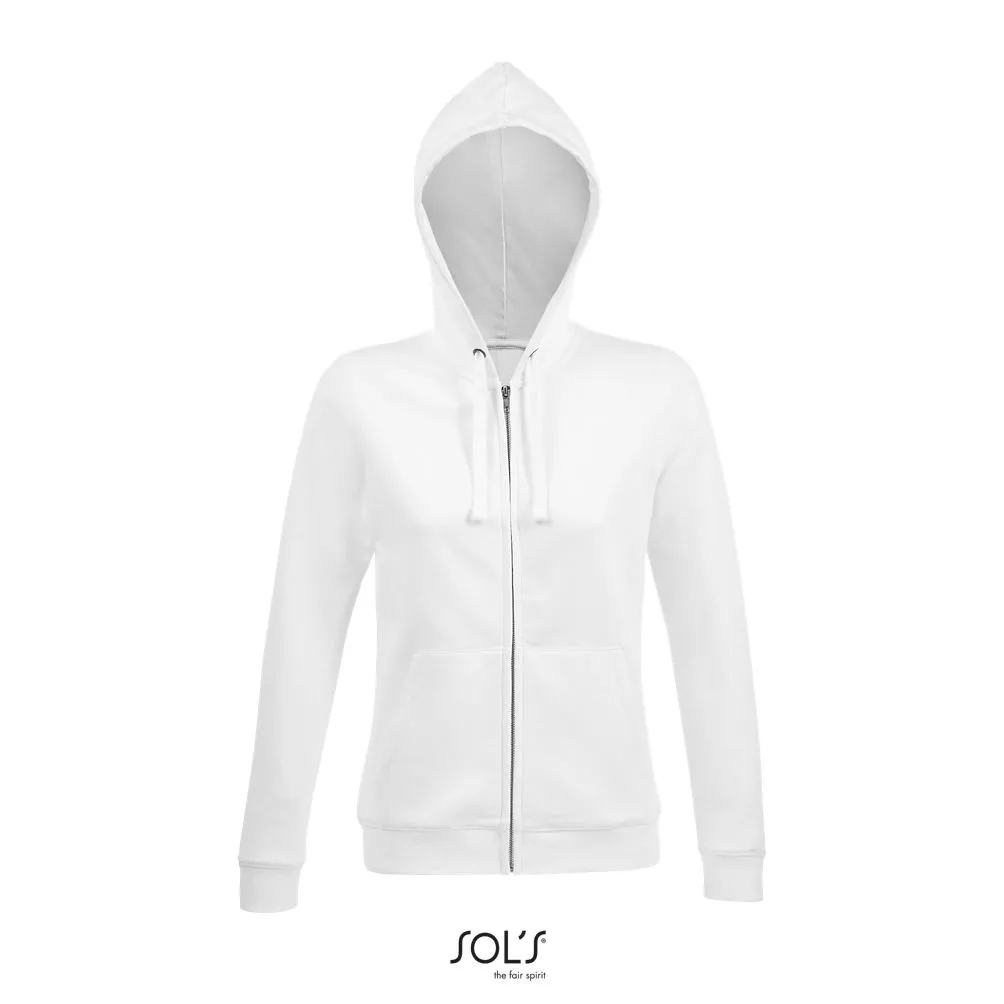 Sudadera Con Cremallera Y Capucha De Mujer SOL'S SPIKE WOMEN BLANCO