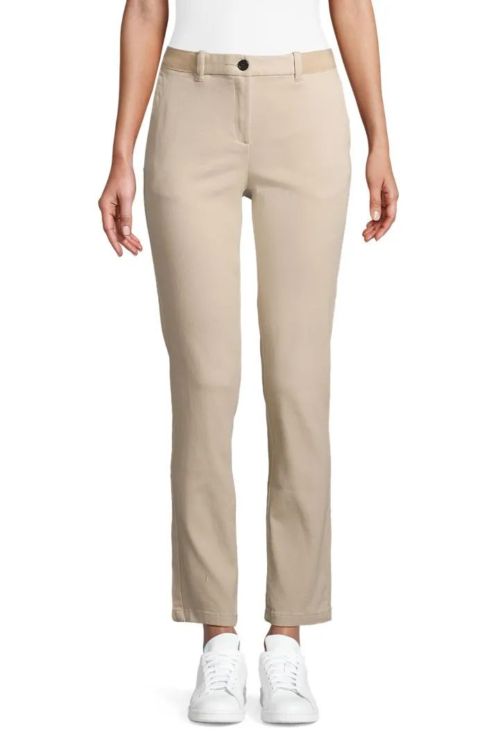 Pantalones Chinos Mujer Con Cintura Elástica NEOBLU GUSTAVE WOMEN BEIGE
