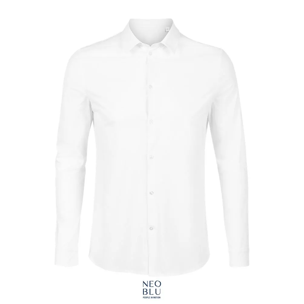 Camisa Hombre De Punto Liso Mercerizado NEOBLU BALTHAZAR MEN Blanco Óptimo