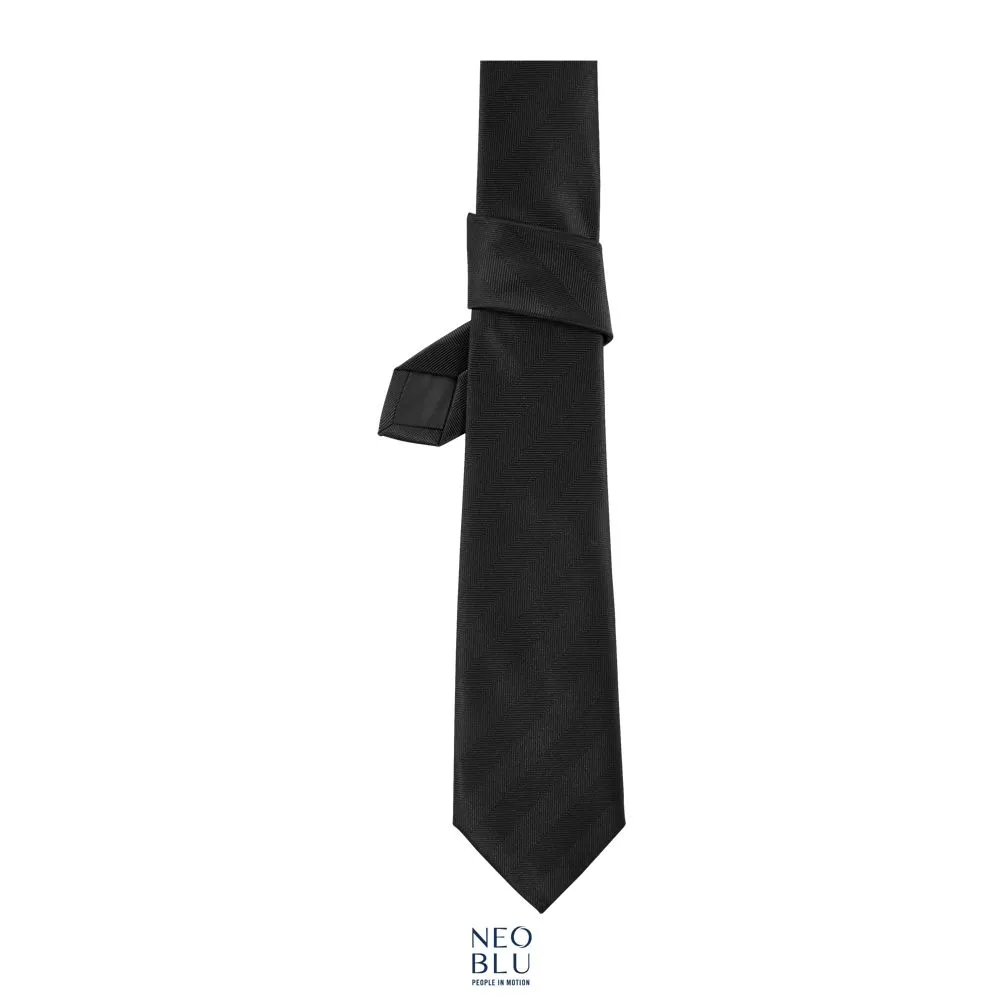 Corbata Club De Rayas Falso Liso NEOBLU TOMMY NEGRO PROFUNDO