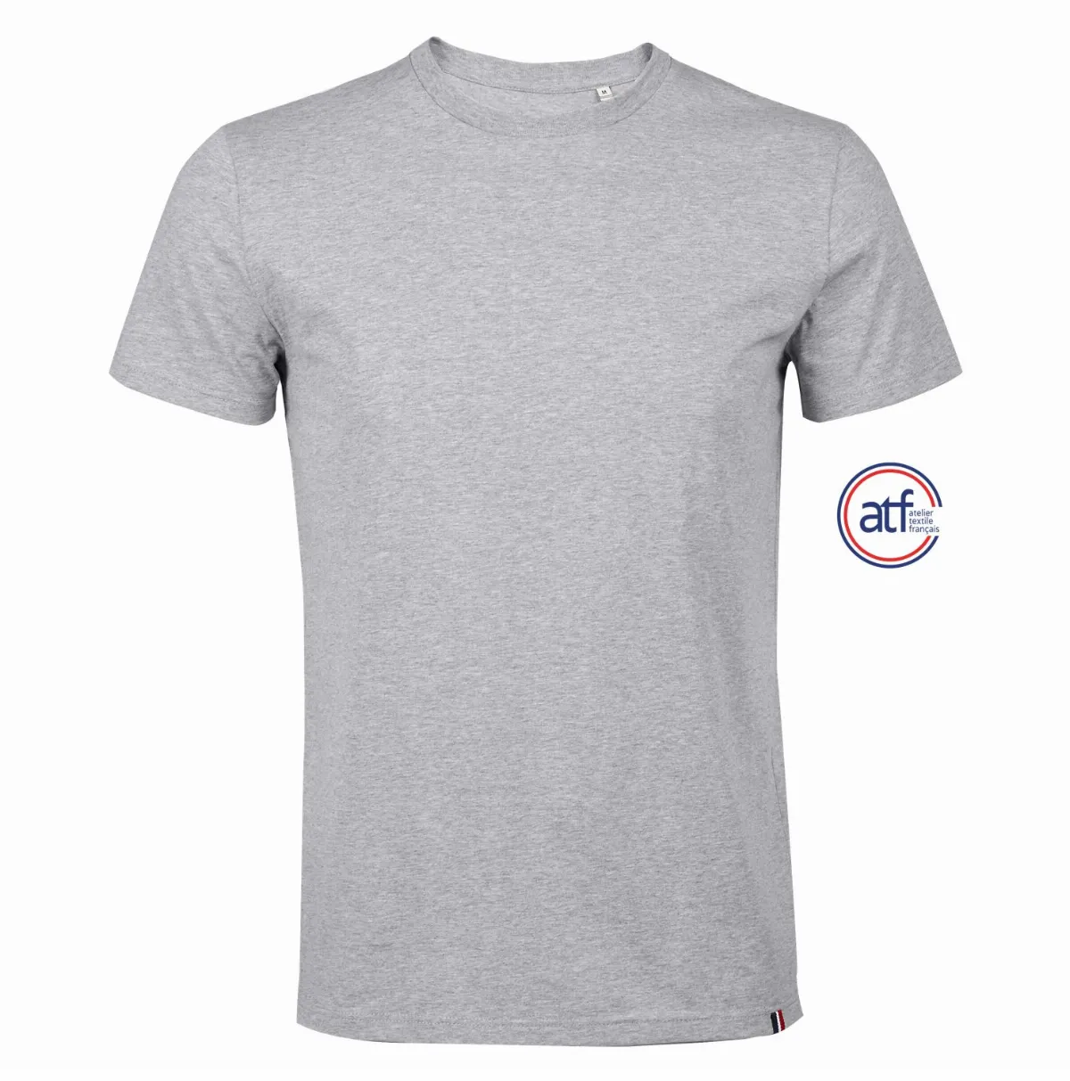 Camiseta Hombre Cuello Redondo Made In France ATF LÉON GRIS MEZCLA