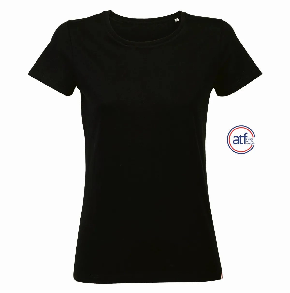 Camiseta Mujer Cuello Redondo Made In France ATF LOLA NEGRO PROFUNDO