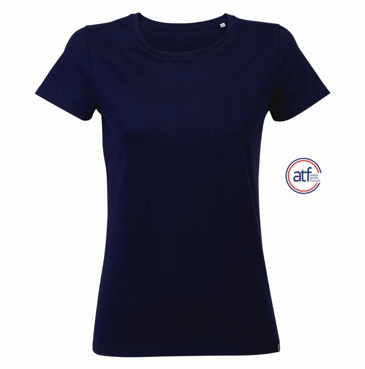 Camiseta Mujer Cuello Redondo Made In France ATF LOLA AZUL MARINO