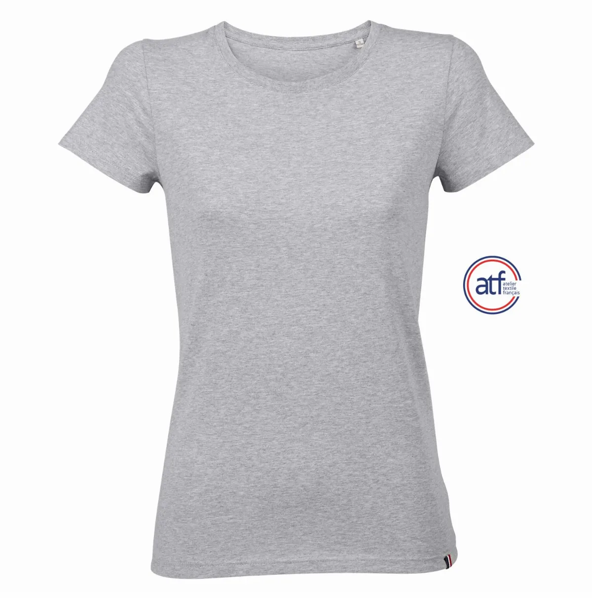 Camiseta Mujer Cuello Redondo Made In France ATF LOLA GRIS MEZCLA