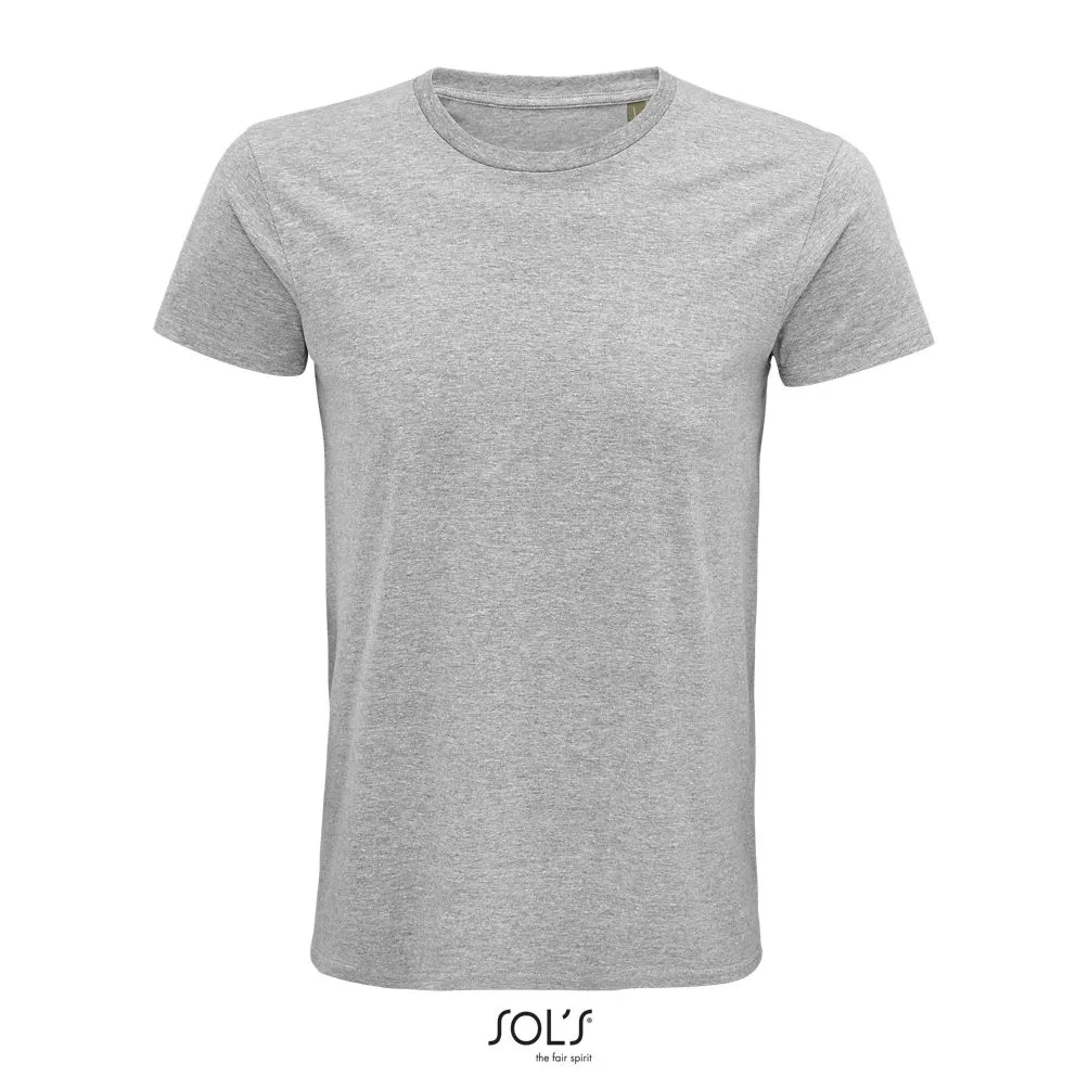 Camiseta Hombre Ajustada De Punto Liso Y Cuello Redondo SOL'S PIONEER MEN GRIS MEZCLA