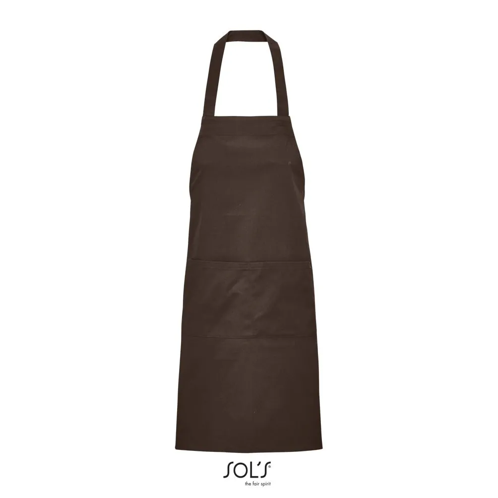 Delantal Con Peto Y Bolsillos SOL'S GAMMA CHOCOLATE