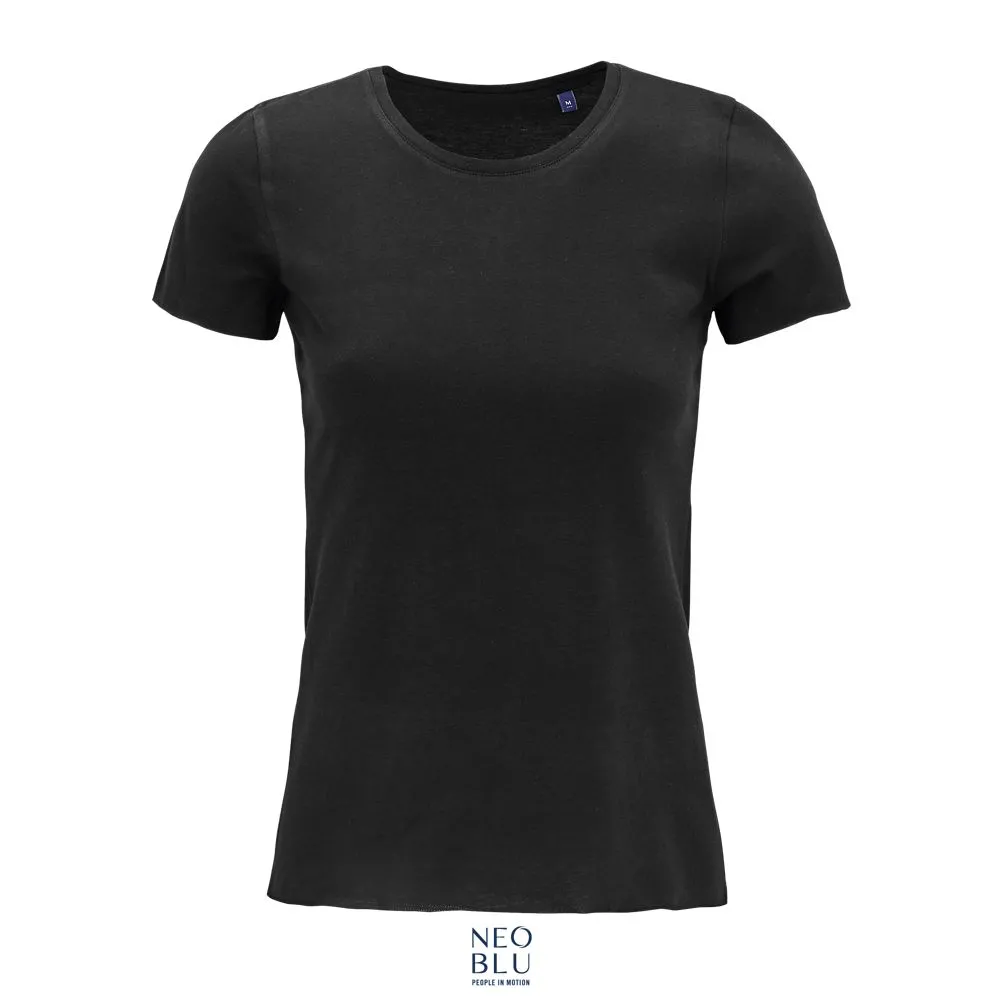 Camiseta Mujer Manga Corta NEOBLU LEONARD WOMEN NEGRO PROFUNDO