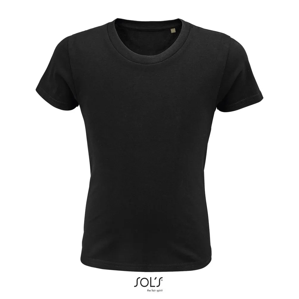 Camiseta Ajustada De Cuello Redondo Para Niños SOL'S PIONEER KIDS NEGRO PROFUNDO
