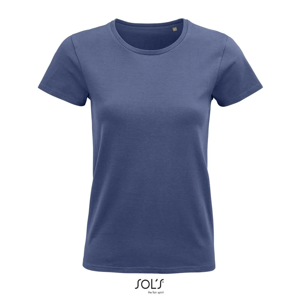 Camiseta Mujer Ajustada De Punto Liso Y Cuello Redondo SOL'S PIONEER WOMEN DENIM