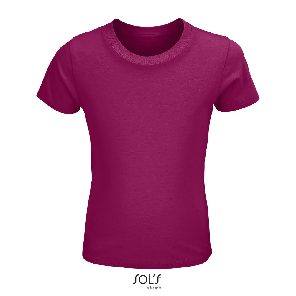 Camiseta Ajustada De Cuello Redondo Para Niño SOL'S CRUSADER KIDS FUCSIA