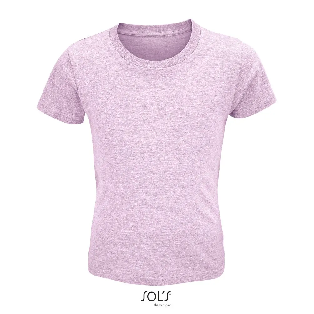 Camiseta Ajustada De Cuello Redondo Para Niño SOL'S CRUSADER KIDS Rosa jaspeado