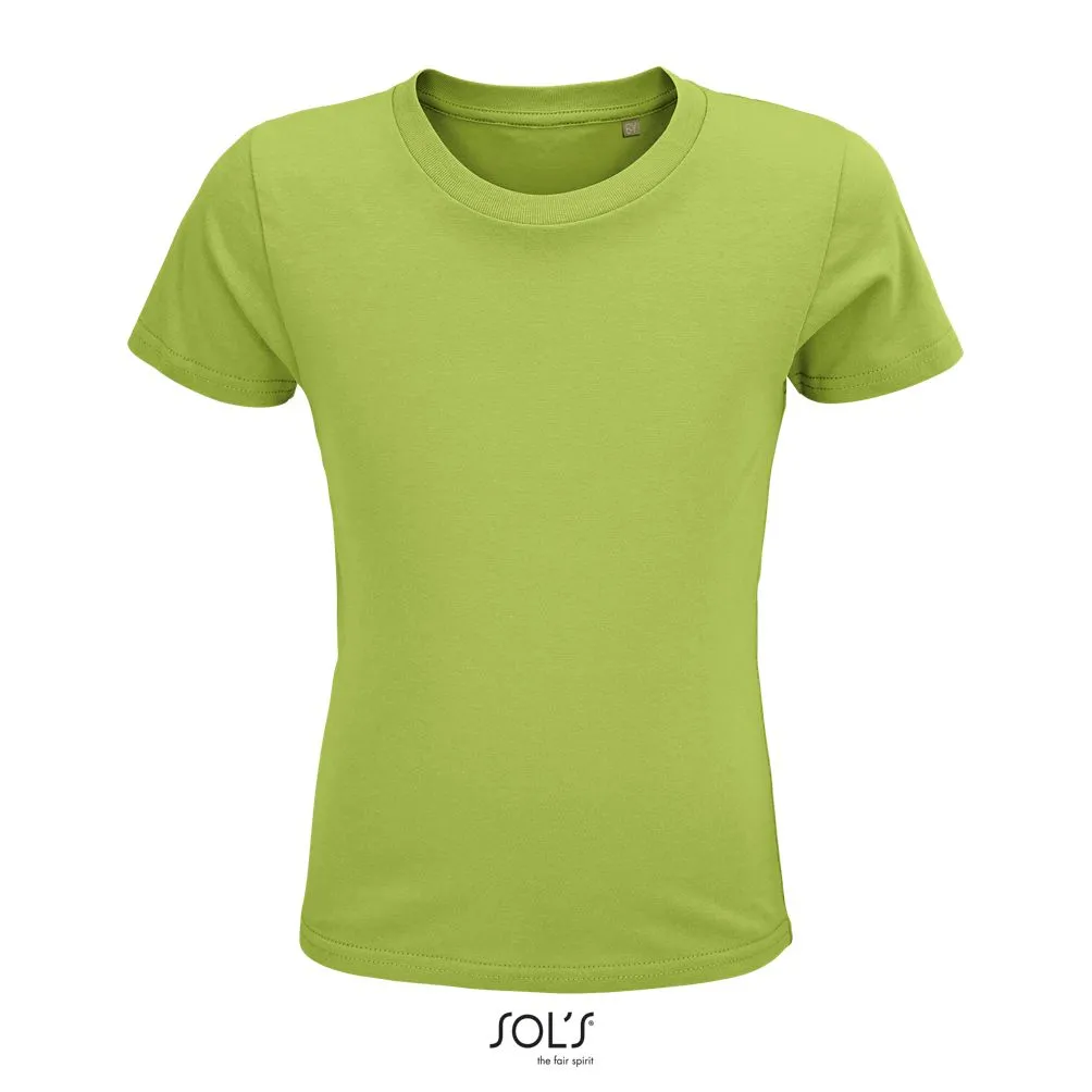 Camiseta Ajustada De Cuello Redondo Para Niño SOL'S CRUSADER KIDS VERDE MANZANA