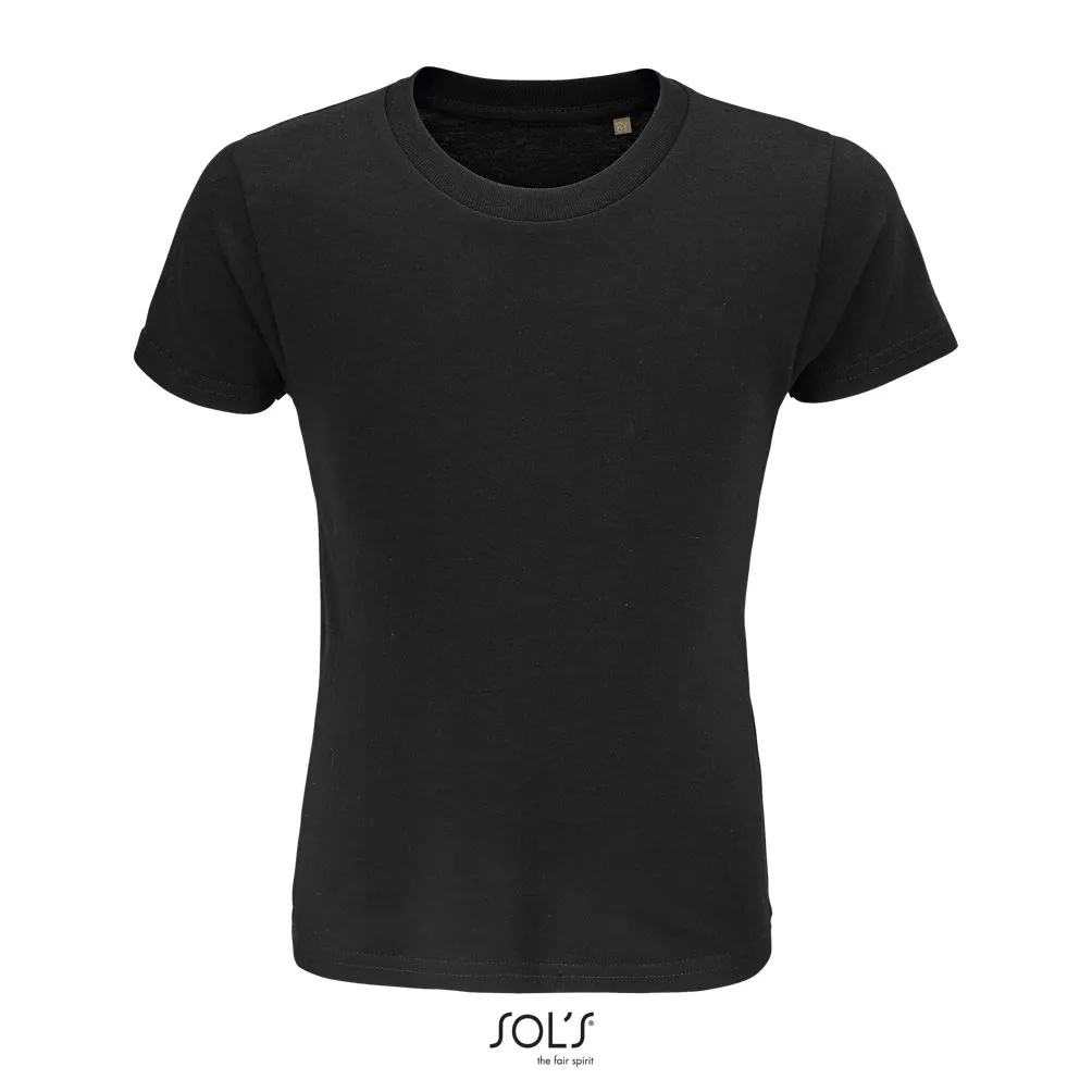 Camiseta Ajustada De Cuello Redondo Para Niño SOL'S CRUSADER KIDS NEGRO PROFUNDO