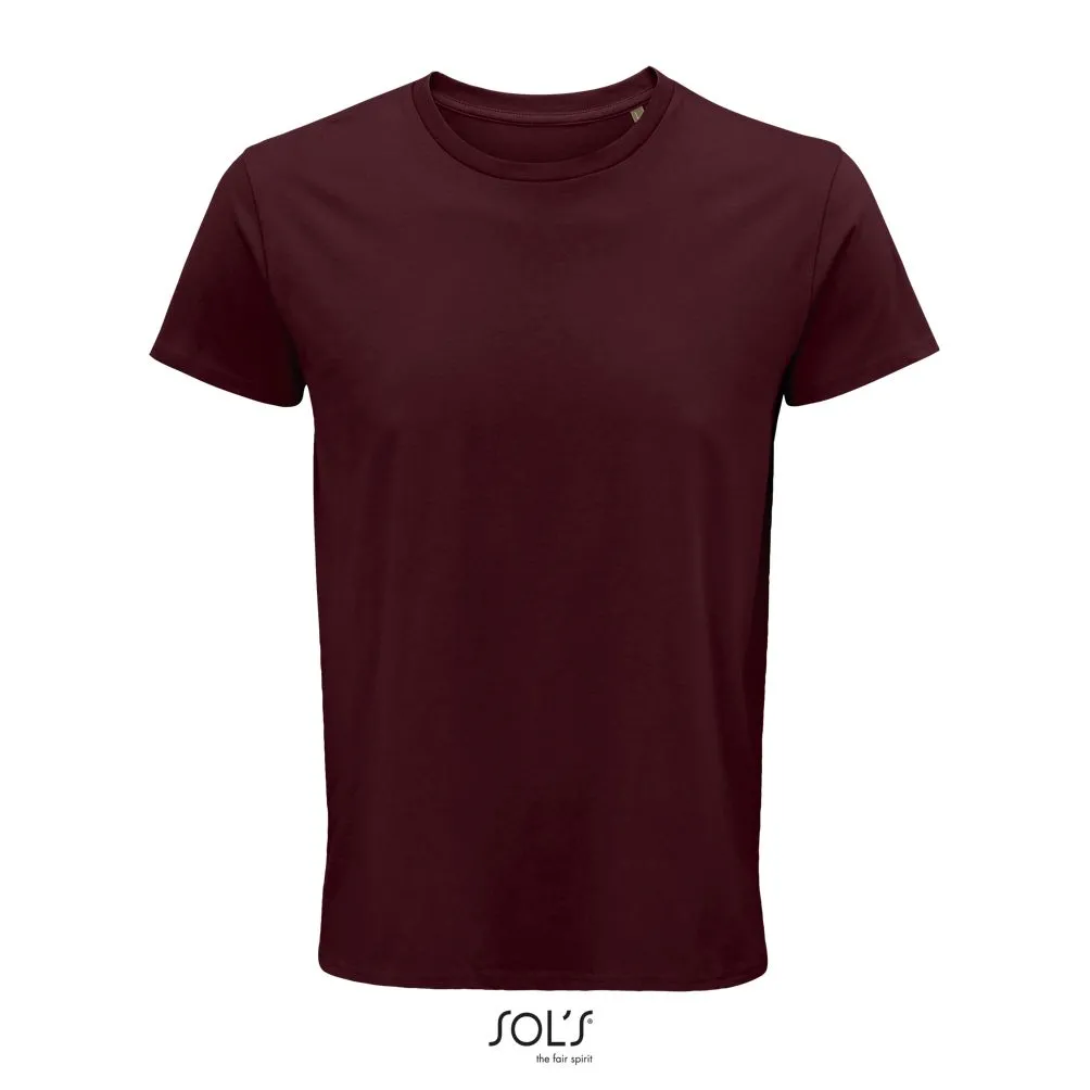 Camiseta Hombre Ajustada De Punto Liso Y Cuello Redondo SOL'S CRUSADER MEN BURDEOS