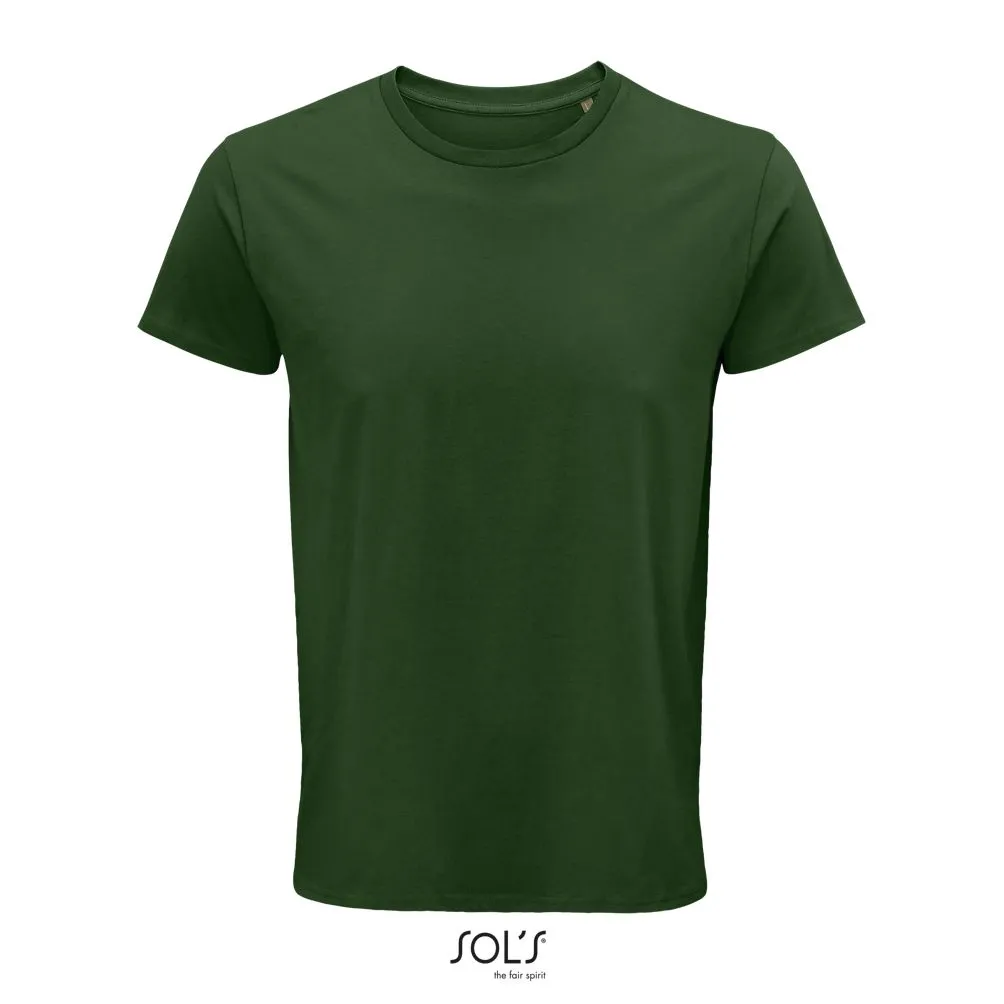 Camiseta Hombre Ajustada De Punto Liso Y Cuello Redondo SOL'S CRUSADER MEN VERDE BOTELLA