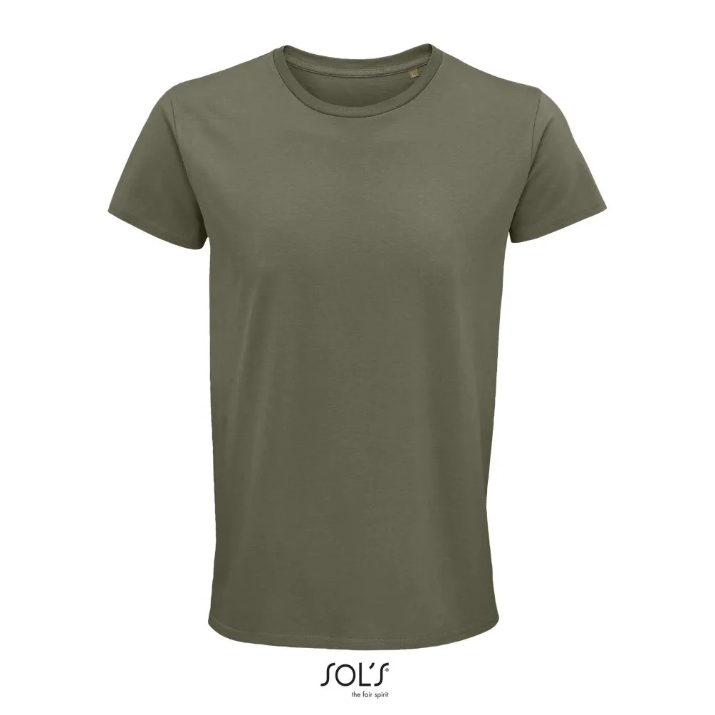Camiseta Hombre Ajustada De Punto Liso Y Cuello Redondo SOL'S CRUSADER MEN CAQUI