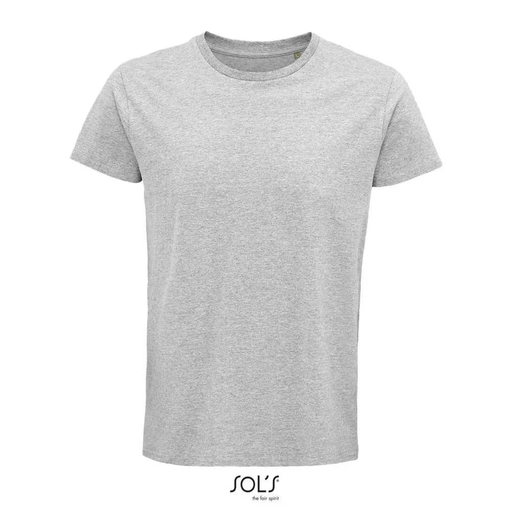 Camiseta Hombre Ajustada De Punto Liso Y Cuello Redondo SOL'S CRUSADER MEN GRIS MEZCLA