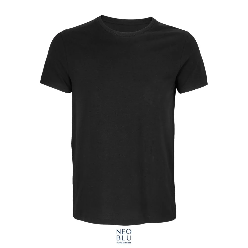 Camiseta Unisex De Piqué De Algodón NEOBLU LORIS NEGRO PROFUNDO