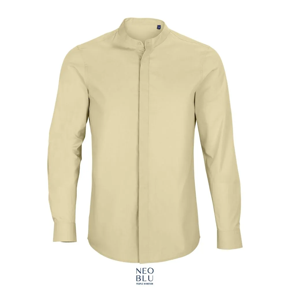 Camisa De Hombre Con Cuello Mandarín NEOBLU BART MEN BEIGE