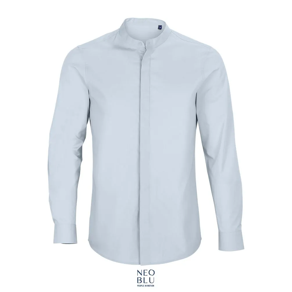 Camisa De Hombre Con Cuello Mandarín NEOBLU BART MEN Azul claro