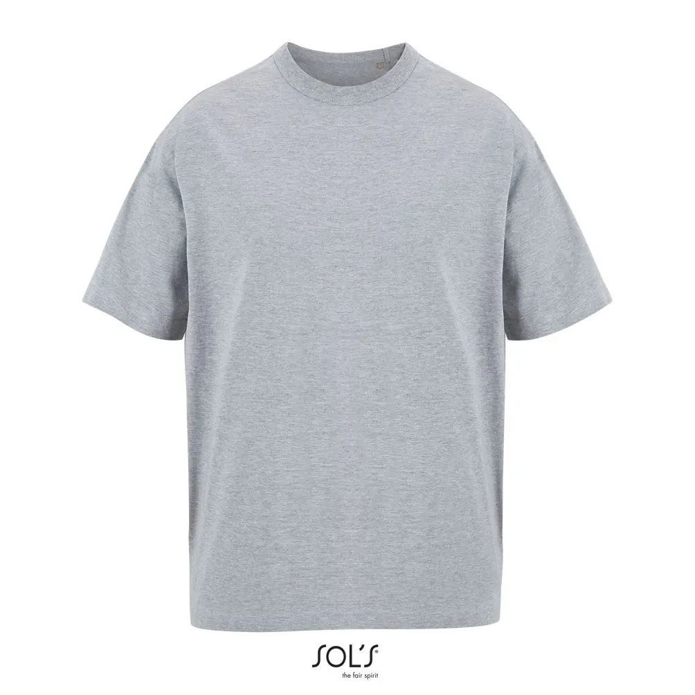 Camiseta Para Hombre Oversize SOL'S BOXY MEN Gris Claro Mezcla