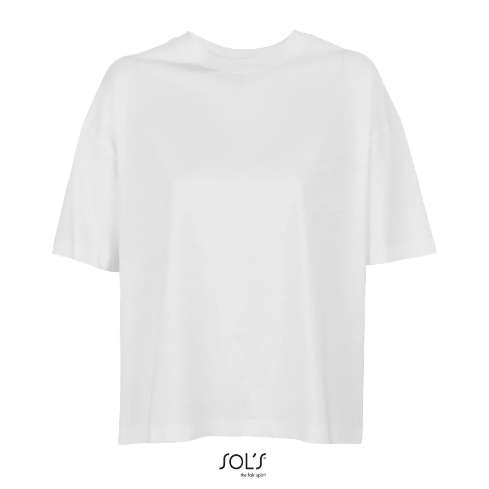 Camiseta Oversize Para Mujer SOL'S BOXY WOMEN BLANCO