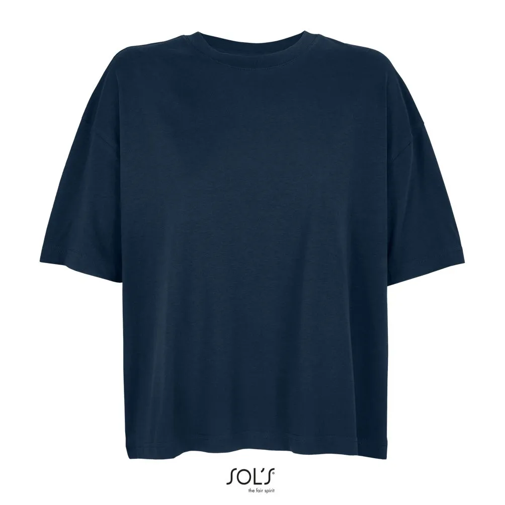 Camiseta Oversize Para Mujer SOL'S BOXY WOMEN FRENCH MARINO