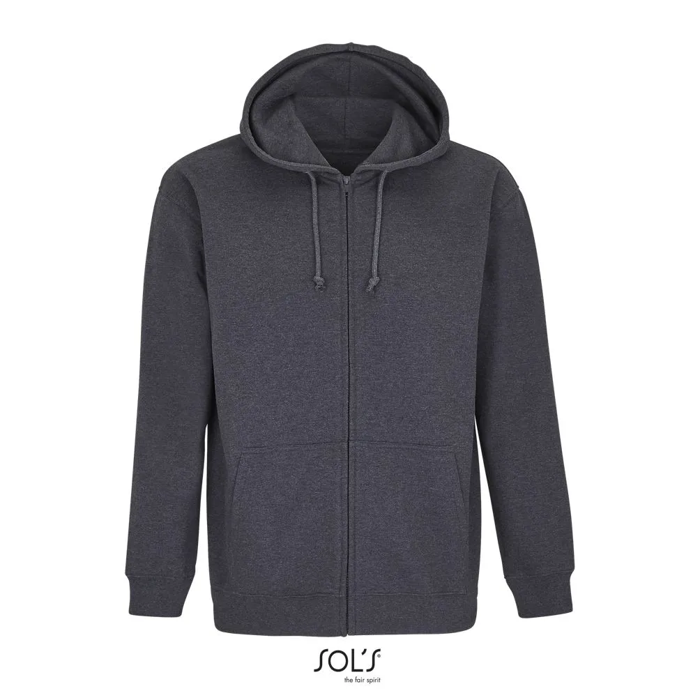 Sudadera Unisex Con Cremallera Y Capucha SOL'S CARTER Antracita mezcla