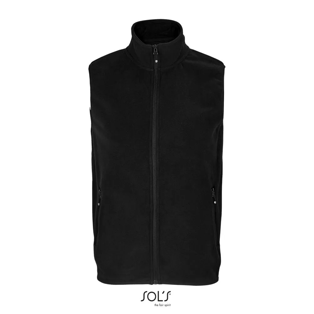 Chaleco De Microfibra Unisex Con Cremallera SOL'S FACTOR BW NEGRO