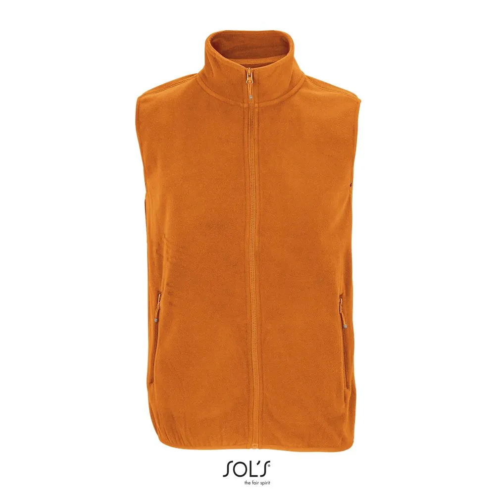 Chaleco De Microfibra Unisex Con Cremallera SOL'S FACTOR BW NARANJA