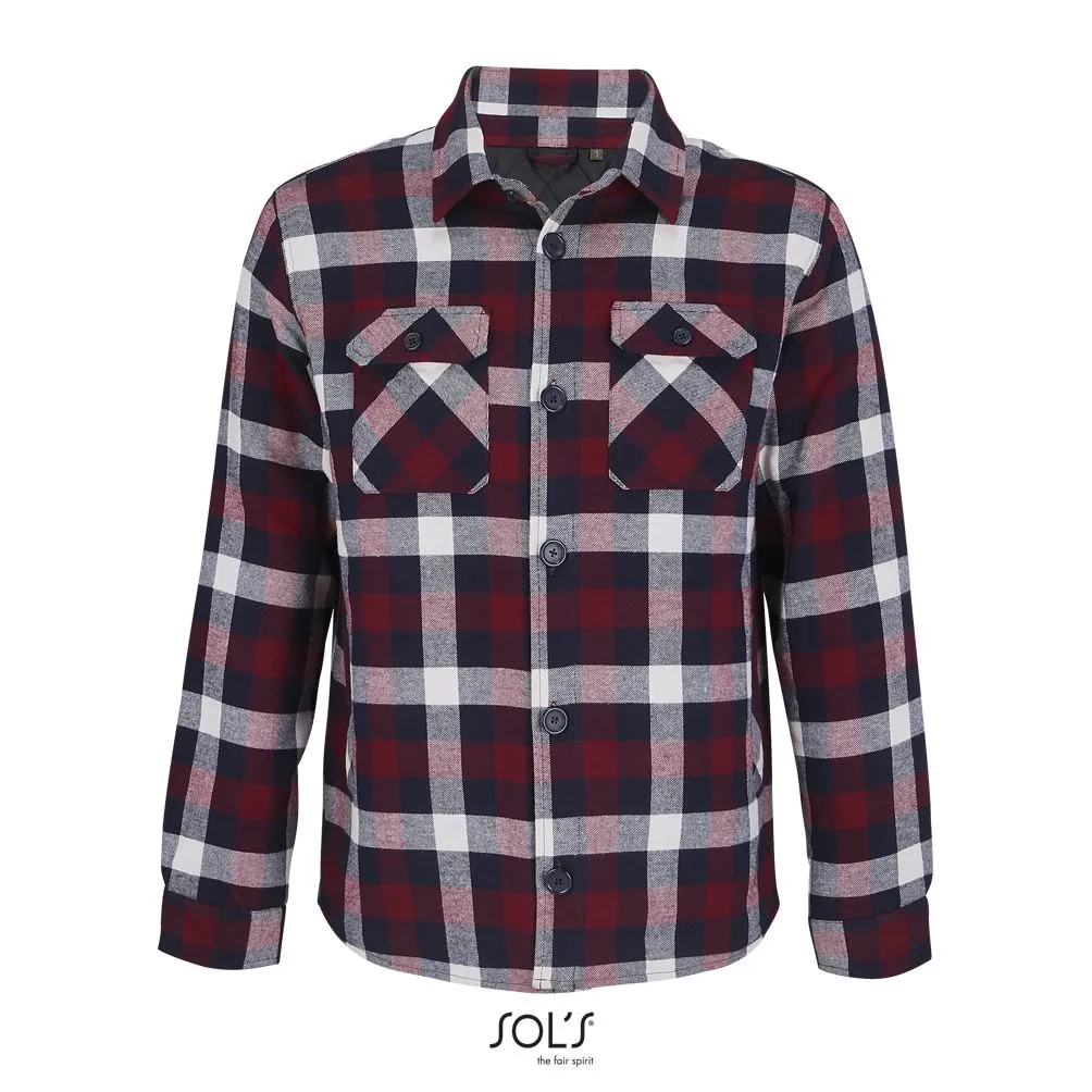 Sobrecamisa Unisex De Cuadros SOL'S NOAH BURDEOS MEDIO