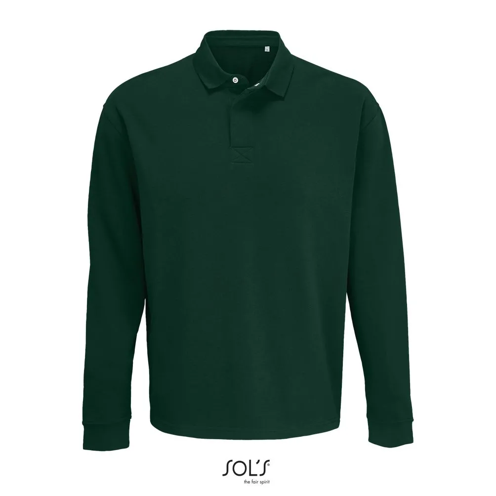 Sudadera Unisex Cuello De Polo SOL'S HERITAGE Verde Imperio