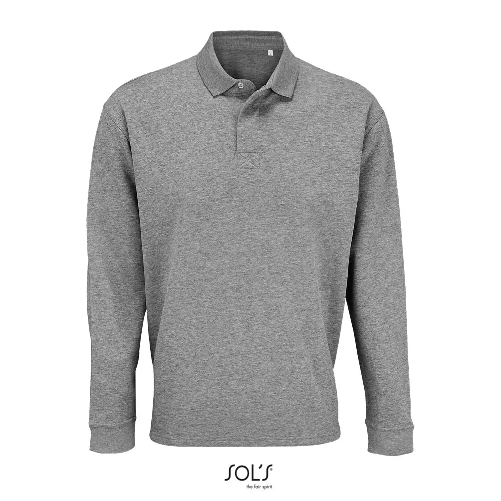 Sudadera Unisex Cuello De Polo SOL'S HERITAGE GRIS MEZCLA