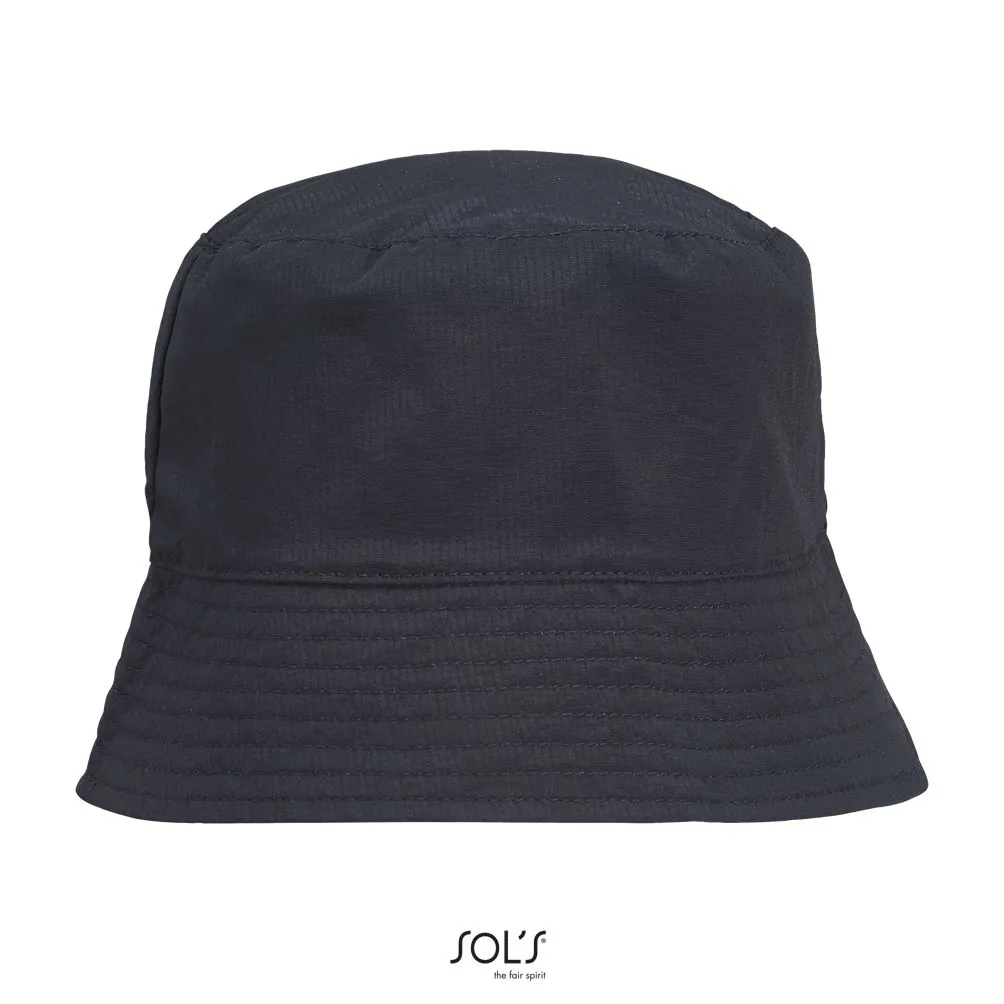 Sombrero De Pescador Unisex De Nylon SOL'S BUCKET NYLON Negro / Caqui