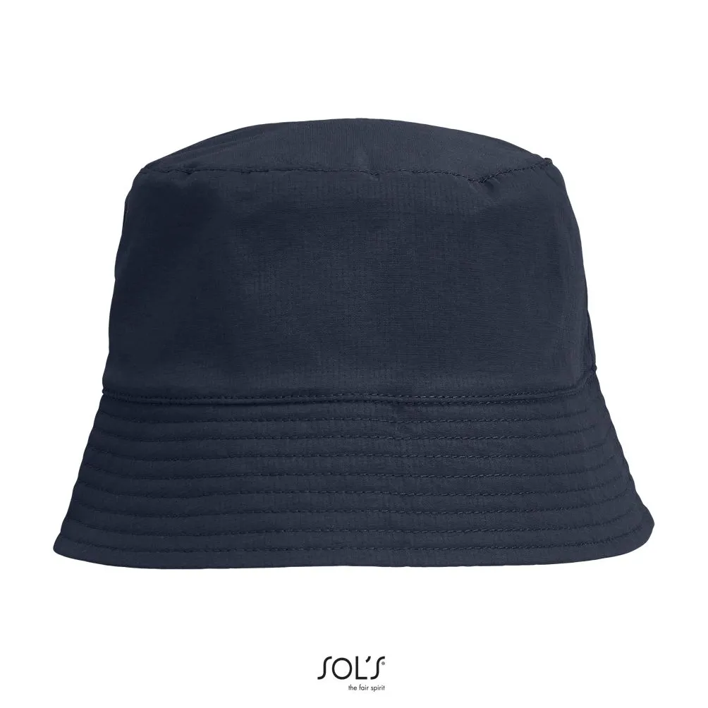 Sombrero De Pescador Unisex De Nylon SOL'S BUCKET NYLON Azul Marino / Rojo Vivo
