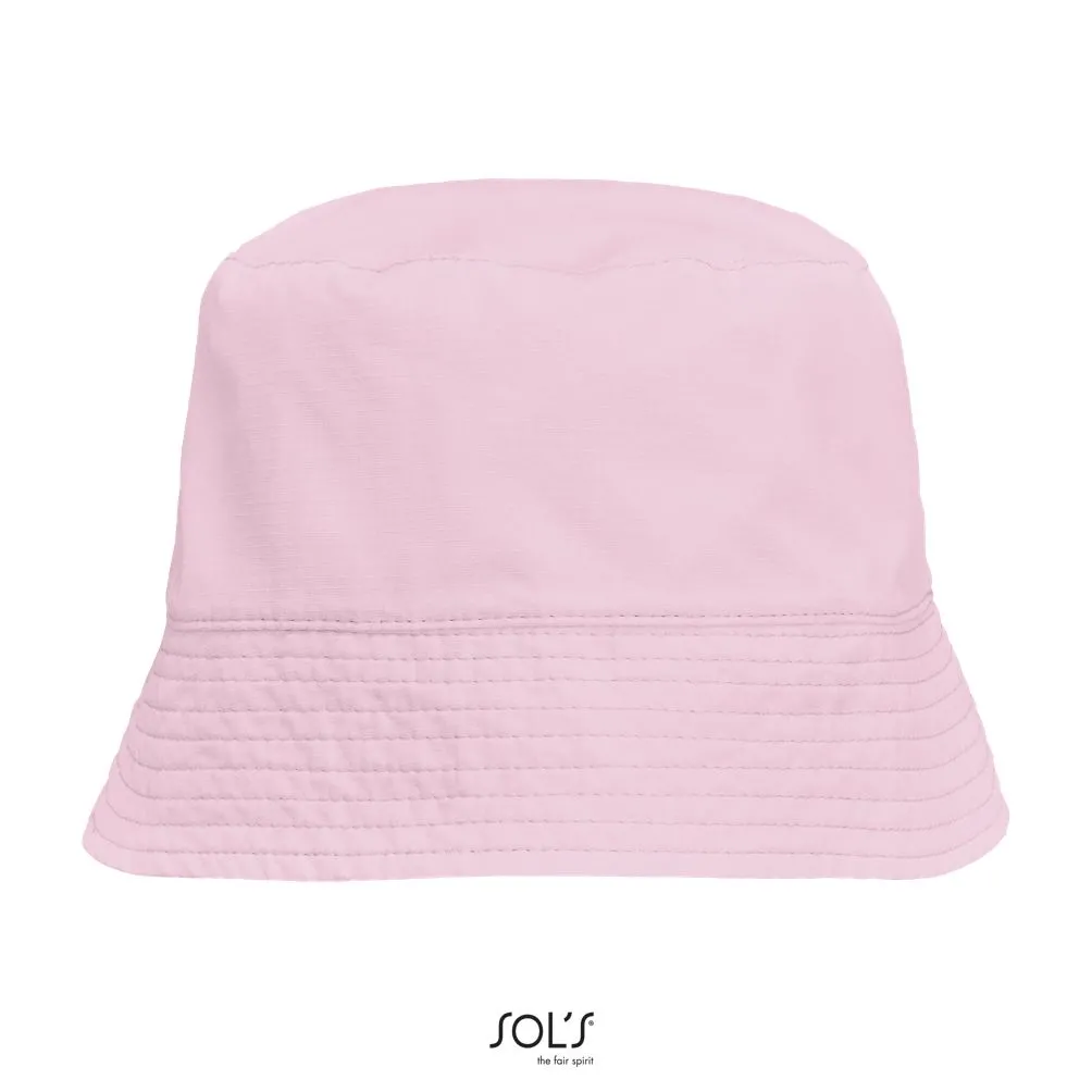 Sombrero De Pescador Unisex De Nylon SOL'S BUCKET NYLON Blanco Roto / Caramelo Rosa