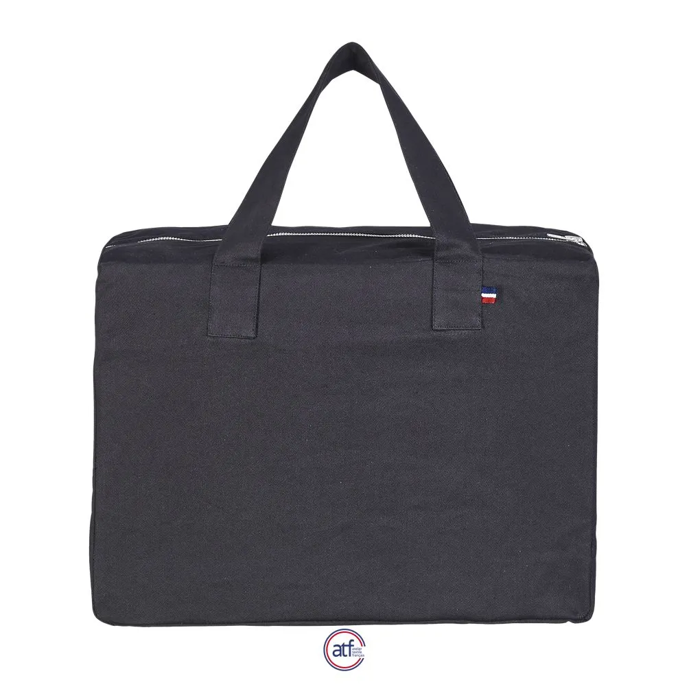 Bolsa De Mano Fabricada En Francia ATF FELIX NEGRO PROFUNDO