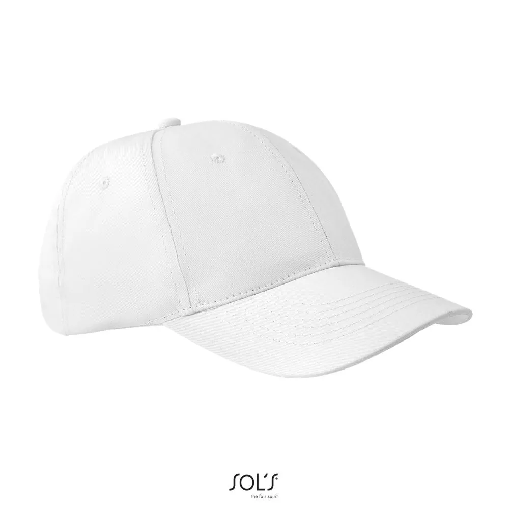 Gorra De 6 Paneles SOL'S APOLLO BLANCO