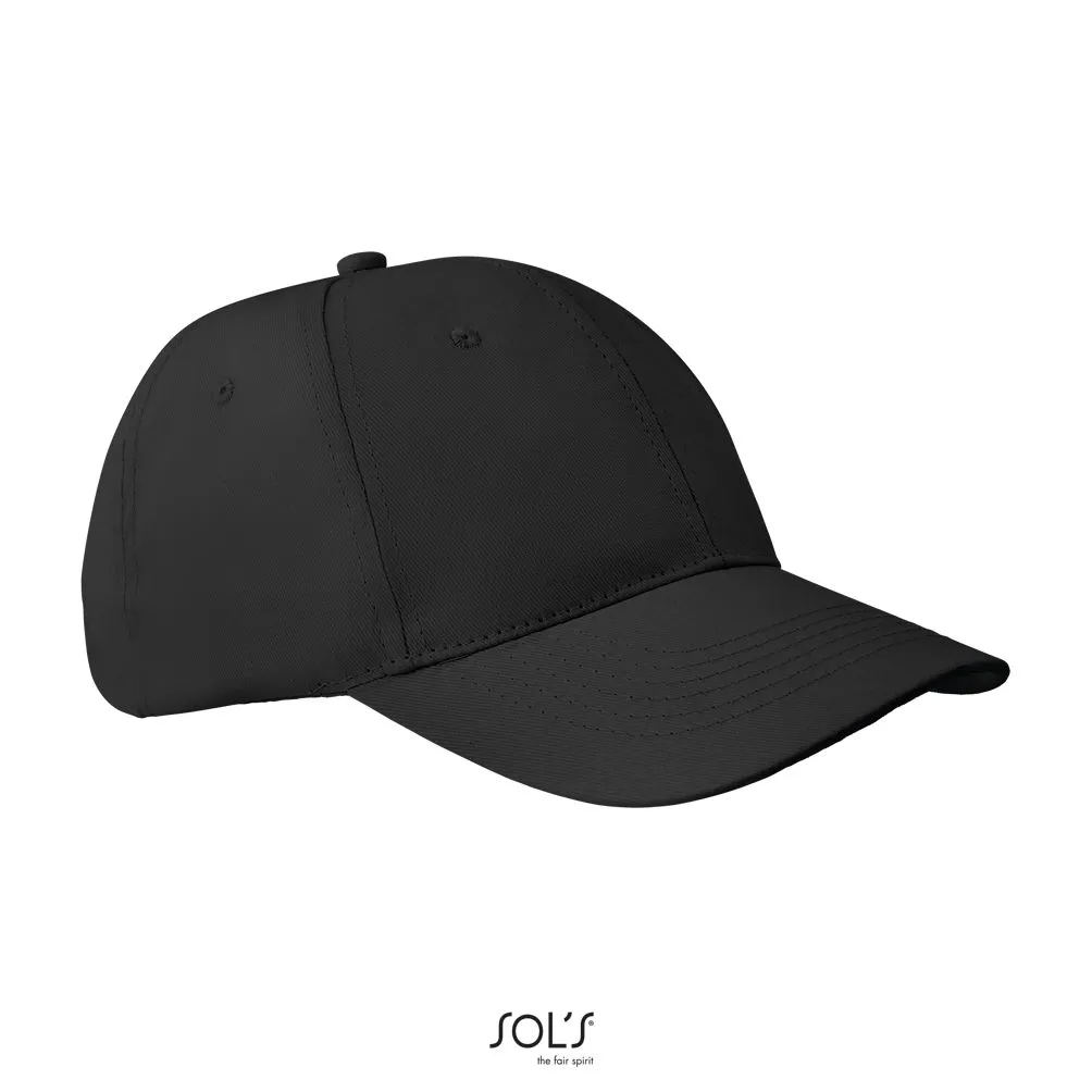 Gorra De 6 Paneles SOL'S APOLLO NEGRO