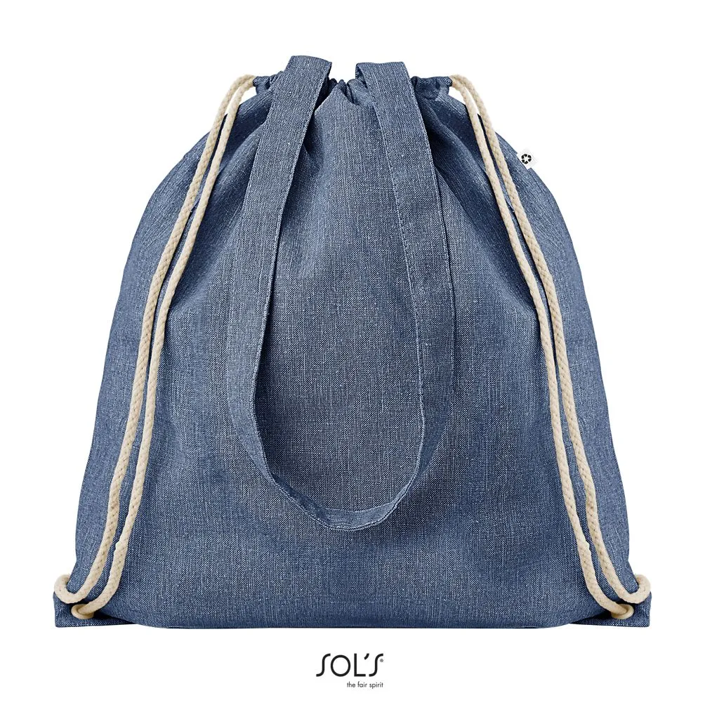 Mochila Con Cordones Y Asas SOL'S ATLANTA Azul jaspeado