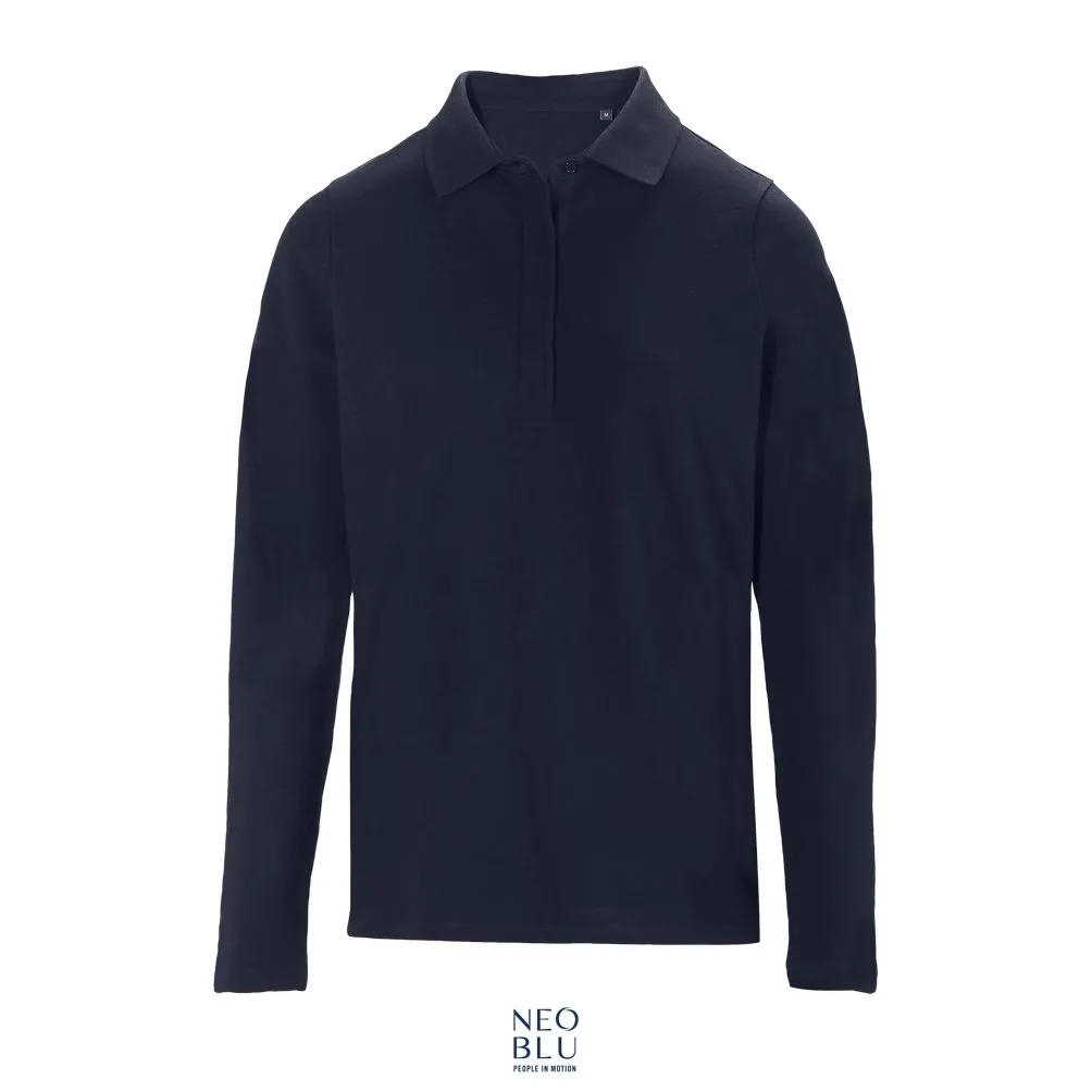 Polo Mujer Manga Larga Con Tapeta Oculta NEOBLU OWEN LSL WOMEN Noche