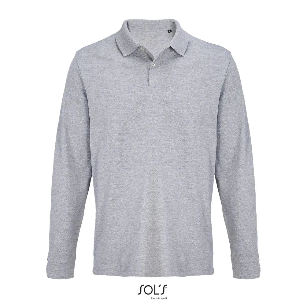 Polo Unisex SOL'S PACIFIC LSL GRIS MEZCLA